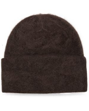 Soft Goat Wool Beanie - Brown