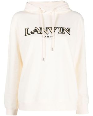 Lanvin Hoodie Met Geborduurd Logo - Naturel