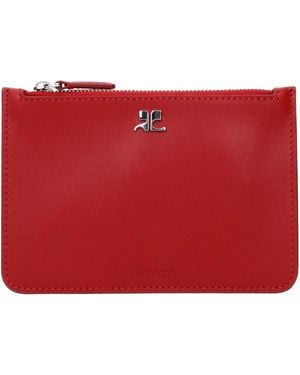 Courreges Purses And Ruby Leather - Red