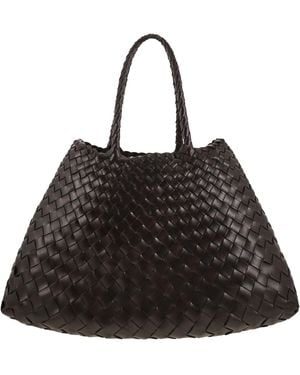Dragon Diffusion Santa Croce Small Woven Leather Bag - Black