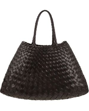 Dragon Diffusion Santa Croce Small Woven Leather Bag - Black