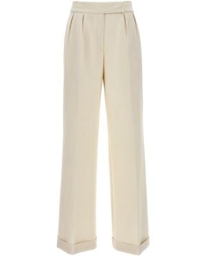 Kiton Loose Leg Pants - Natural
