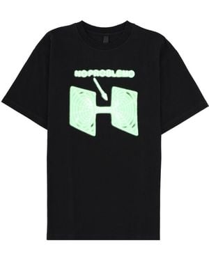 No Problemo T Shirt Con Stampa Logo - Black