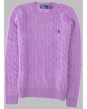 Polo Ralph Lauren Polo-Style Fleece Crewneck Jumper - Purple