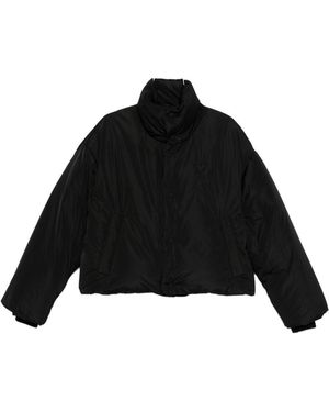 Ami Paris Gefütterte Jacke Mit Stehkragen - Schwarz