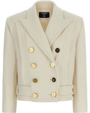 Balmain Pelaje de doble pecho de - Neutro