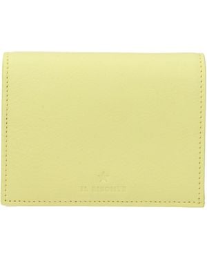 Il Bisonte Die Bison Wallets Frauen gelbes Leder