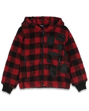 DSquared² Plaid Hoodie - Red