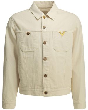 Valentino Spijkerjack "genie Bull Reverse". - Naturel