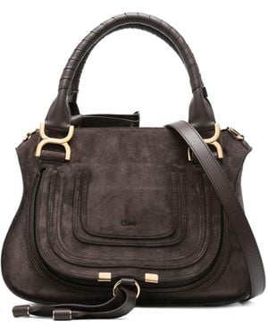 Chloé Marcie Small Leather Handbag - Black