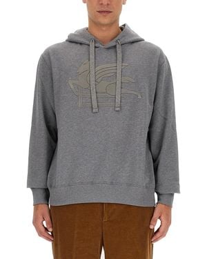 Etro Pegasus Graphic Sweatshirt - Grey