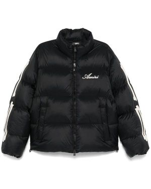 Amiri Bones Kort Pufferjack - Zwart