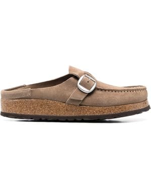 Birkenstock Buckley Taupe, Suede Leather Shoes - Brown
