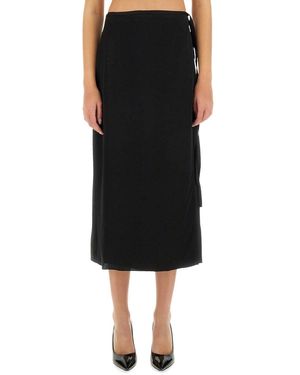 Theory Theorie 'cl Tie Wrap' Rok - Zwart