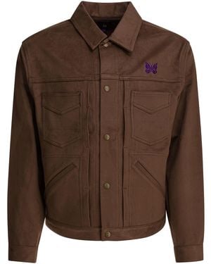Needles Naalden "penny Jean" Overshirtjack - Bruin