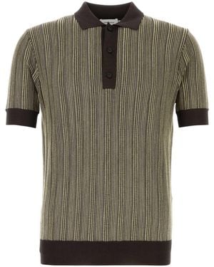 Ferragamo Embroidered Stretch Viscose Blend Polo Shirt - Green