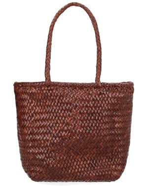 Dragon Diffusion Woven Leather Tote Bag - Red