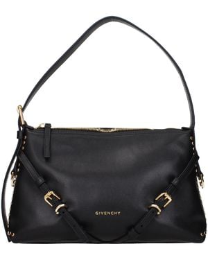 Givenchy Shoulder Bags Voyou With Skin - Black