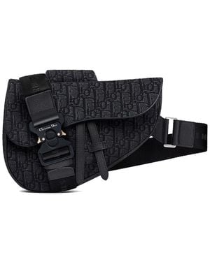 Dior Schuine Jacquard Messenger Bag - Zwart