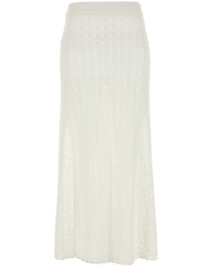 Ganni Crochet Skirt - White