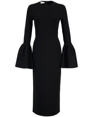 Stella McCartney Bell Sleeve Midi Dress - Black
