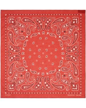 Alanui Bandana de algodón estampada Rojo/Multicolor