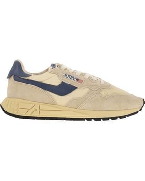 Autry Reelwind Suede And Technical Textile Sneaker - White