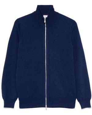 Brunello Cucinelli Kaschmir -Strickjacken mit Reißverschluss - Blau