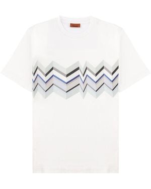 Missoni T Shirt Con Stampa - White