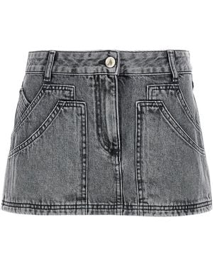 The Attico De Attico Multipocket Mini Rok - Grijs