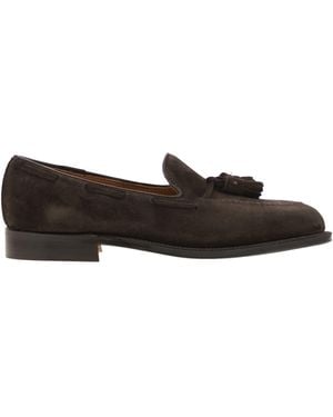 Alden Suede Leather Tasselled Loafer - Brown