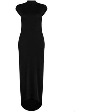 Tom Ford Mock Collar Maxi Dress - Black