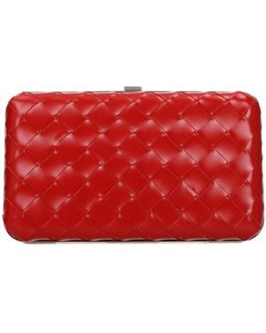 Bottega Veneta Mujers Pochette Cuero Rojo/Lápiz Labial
