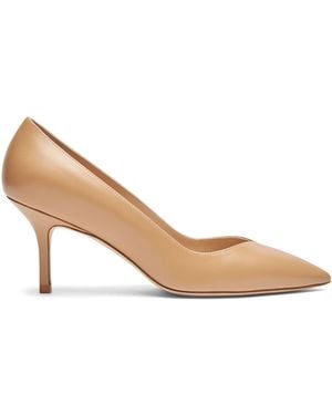 Stuart Weitzman Eva 50 Mm Leren Pumps - Naturel
