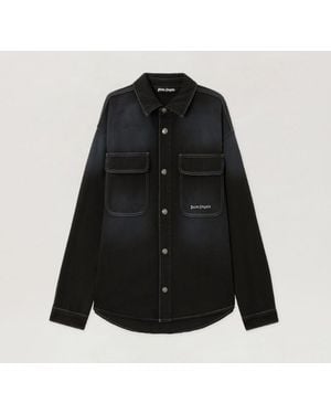 Palm Angels Camisa holgada Dnm con logo clásico de - Negro