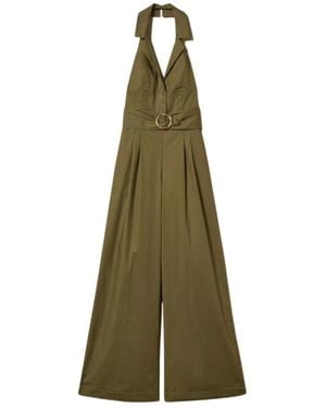 Twinset Twinset Jumpsuit Met Riem - Groen