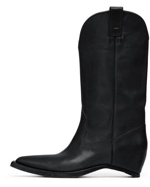 Maison Margiela Leather Western Boots - Black
