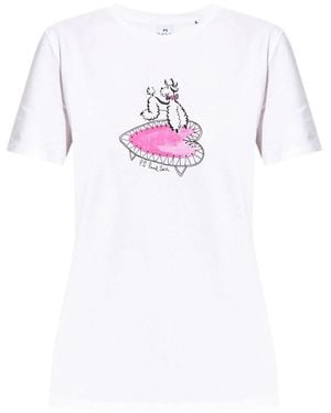 Paul Smith Dog-Print T-Shirt - Pink