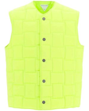 ジャケット BOTTEGA VENETA Pastel Yellow Cotton Blend Vest Bottega Veneta Waistcoats and gilets for Men | Online Sale