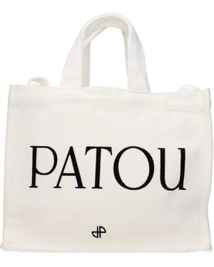 Patou Handbags Made Of Cotton - White
