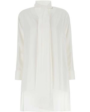 Loewe Ivory Crepe Oversize Blouse - White