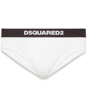 DSquared² Briefs With Logo - White