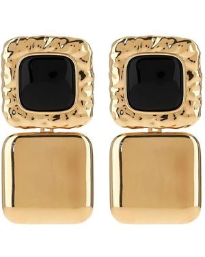 Self-Portrait Mottled Tiered Earrings - Black