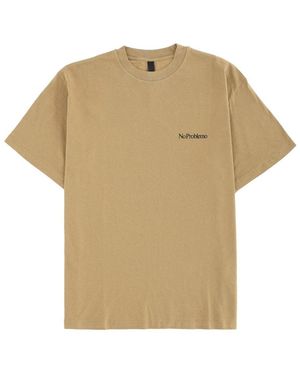 No Problemo T-shirt Con Logo - Natural