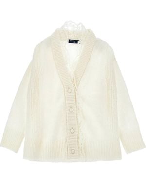 Ermanno Scervino Ermanno Scervino Kinder-Cardigan Con Calati E Piz - Weiß