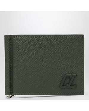 Christian Louboutin Grained Leather Bifold Wallet - Green