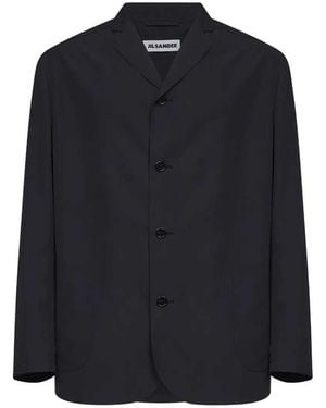 Jil Sander Boxy Jack Met Enkele Rij Knopen - Blauw