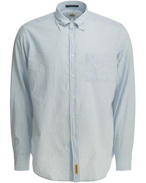 B.D. Baggies "Bradford Seersucker" Casual Shirt - Blue