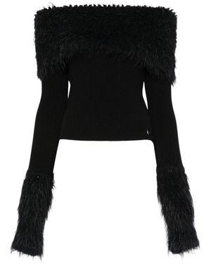 Jean Paul Gaultier Ribbed Hairy Jumper - Black