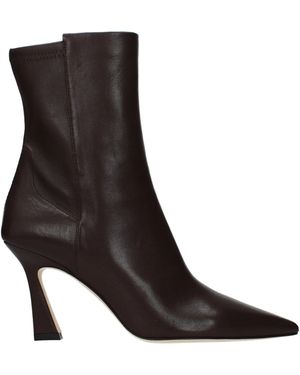 Stuart Weitzman 5050 Boots /Walnut Leather - Black